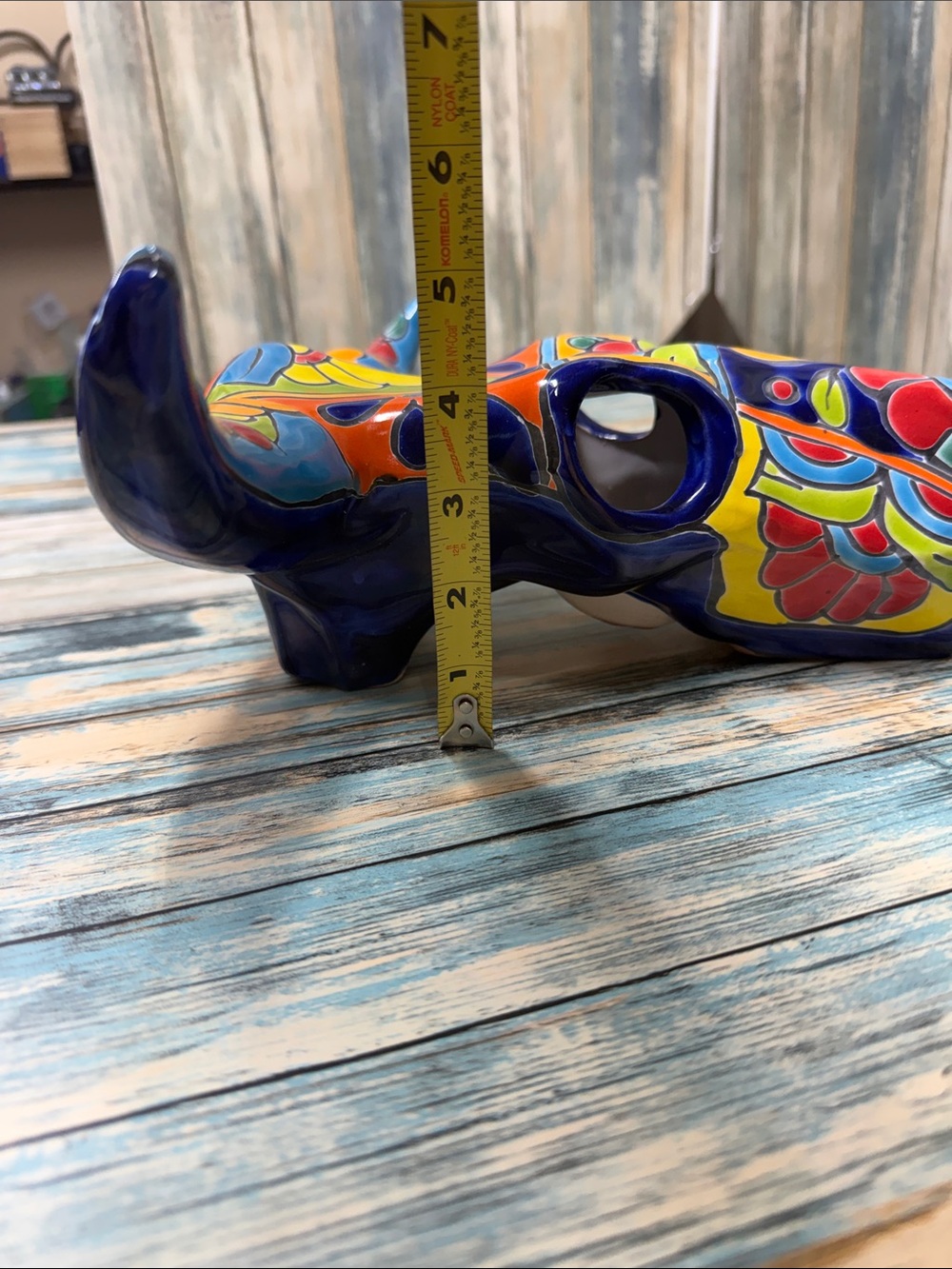 ⭐️Talavera pottery hand crafted cow head decoration. EUC. 12”x13”x4” - Picture 8 of 10